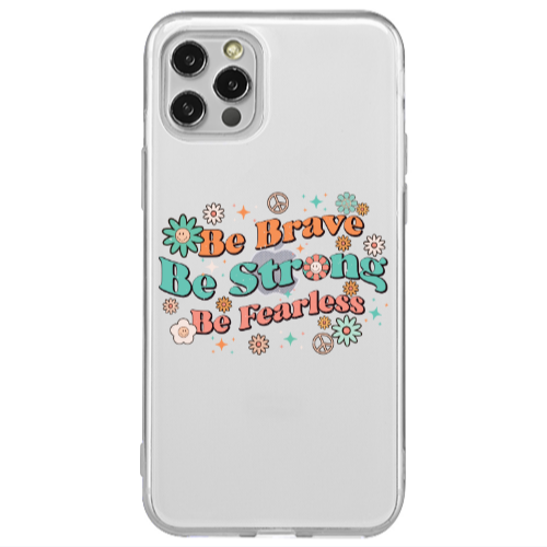 Apple iPhone 12 Pro Be Brave Transparent Silicone TPU Θήκη
