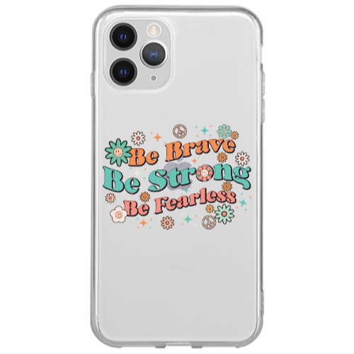 Apple iPhone 12 Pro Max Be Brave Transparent Silicone TPU Θήκη