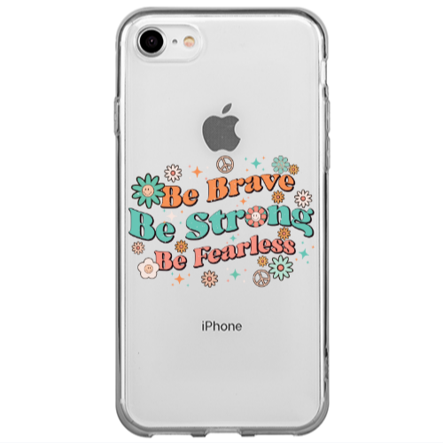 Apple iPhone 7 Be Brave Transparent Silicone TPU Θήκη