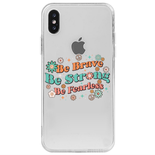 Apple iPhone Xs Be Brave Transparent Silicone TPU Θήκη