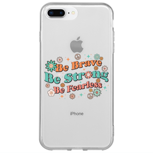 Apple iPhone 7 Plus Be Brave Transparent Silicone TPU Θήκη