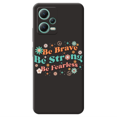 Xiaomi Redmi Note 12 Pro 5G Be Brave Black Colored Silicone TPU Θήκη
