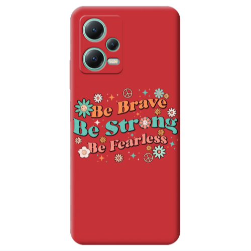 Xiaomi Redmi Note 12 Pro 5G Be Brave Red Colored Silicone TPU Θήκη
