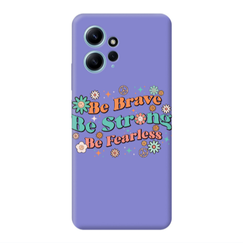 Xiaomi Redmi Note 12 4G Be Brave Purple Colored Silicone TPU Θήκη