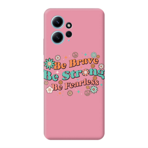 Xiaomi Redmi Note 12 4G Be Brave Pink Colored Silicone TPU Θήκη