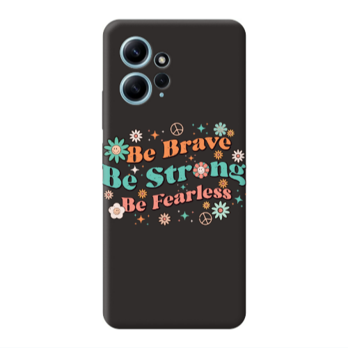 Xiaomi Redmi Note 12 4G Be Brave Black Colored Silicone TPU Θήκη