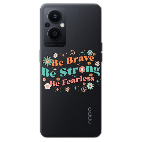 Oppo Reno 7 Lite Be Brave Transparent Silicone TPU Θήκη
