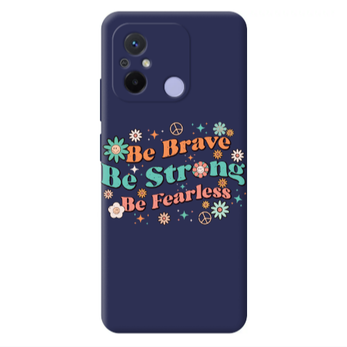 Xiaomi Redmi 12C Be Brave Dark blue Colored Silicone TPU Θήκη