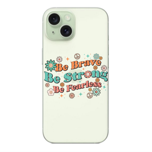 Apple iPhone 15 Be Brave Transparent Silicone TPU Θήκη