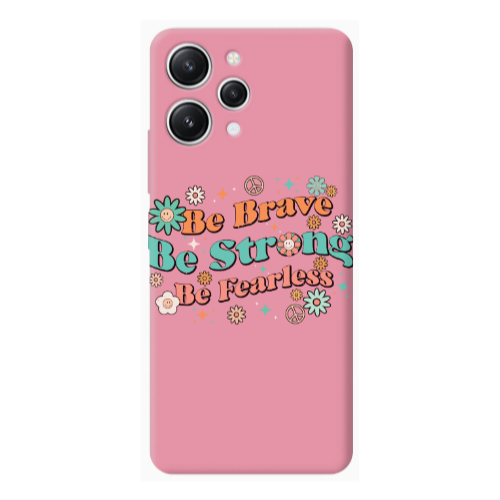 Xiaomi Redmi 12 Be Brave Pink Colored Silicone TPU Θήκη