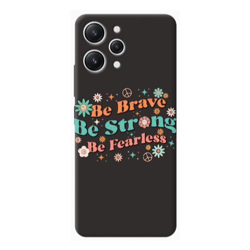 Xiaomi Redmi 12 Be Brave Black Colored Silicone TPU Θήκη