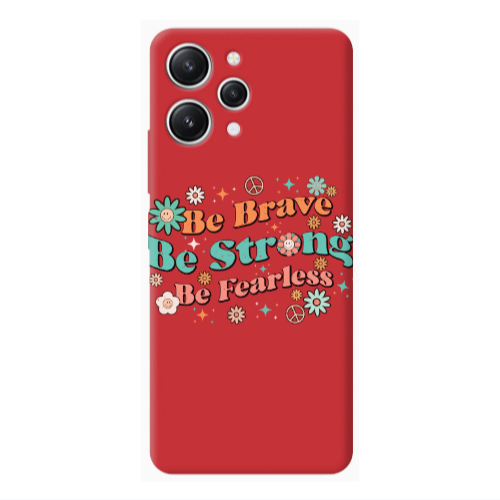 Xiaomi Redmi 12 Be Brave Red Colored Silicone TPU Θήκη