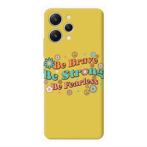 Xiaomi Redmi 12 Be Brave Yellow Colored Silicone TPU Θήκη