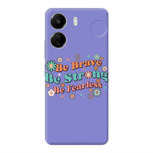 Xiaomi Redmi 13C Be Brave Purple Colored Silicone TPU Θήκη