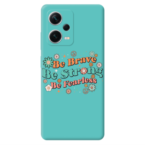 Xiaomi Poco X5 Be Brave Turquoise Colored Silicone TPU Θήκη