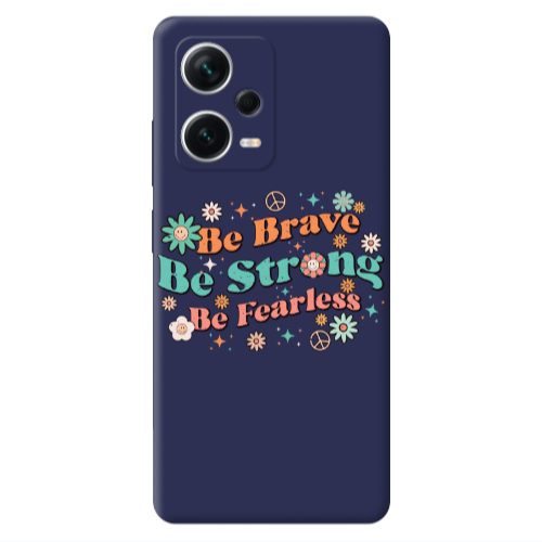 Xiaomi Poco X5 Be Brave Dark blue Colored Silicone TPU Θήκη