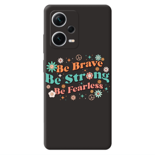 Xiaomi Poco X5 Be Brave Black Colored Silicone TPU Θήκη