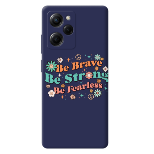 Xiaomi Poco X5 Pro Be Brave Dark blue Colored Silicone TPU Θήκη