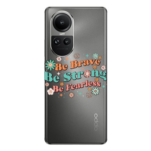 Oppo Reno10 5G Be Brave Transparent Silicone TPU Θήκη