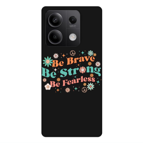 Xiaomi Redmi Note 13 5G Be Brave Black Colored Silicone TPU Θήκη