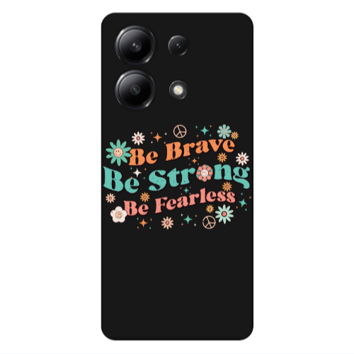Xiaomi Redmi Note 13 4G Be Brave Black Colored Silicone TPU Θήκη