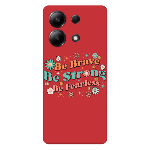 Xiaomi Redmi Note 13 4G Be Brave Red Colored Silicone TPU Θήκη