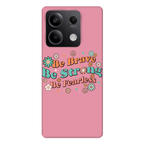 Xiaomi Redmi Note 13Pro 5G Be Brave Pink Colored Silicone TPU Θήκη