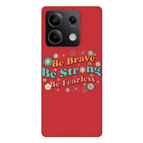 Xiaomi Redmi Note 13Pro 5G Be Brave Red Colored Silicone TPU Θήκη