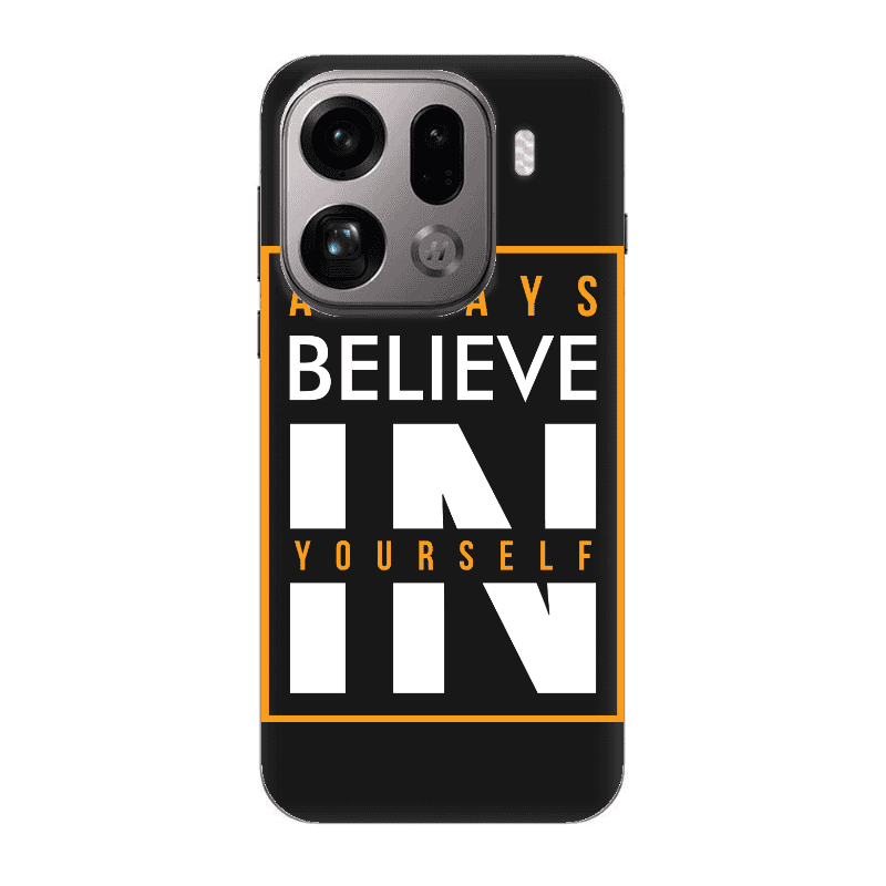 Oppo Find X9 Pro Always Belive Black Colored Silicone TPU Θήκη