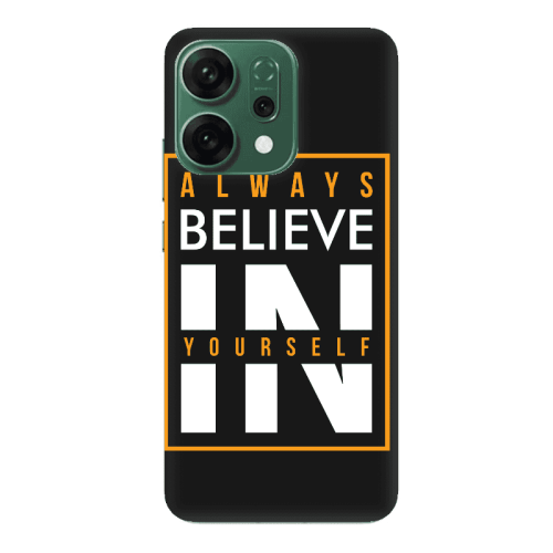 Oppo RENO 14 Always Belive Black Colored Silicone TPU Θήκη