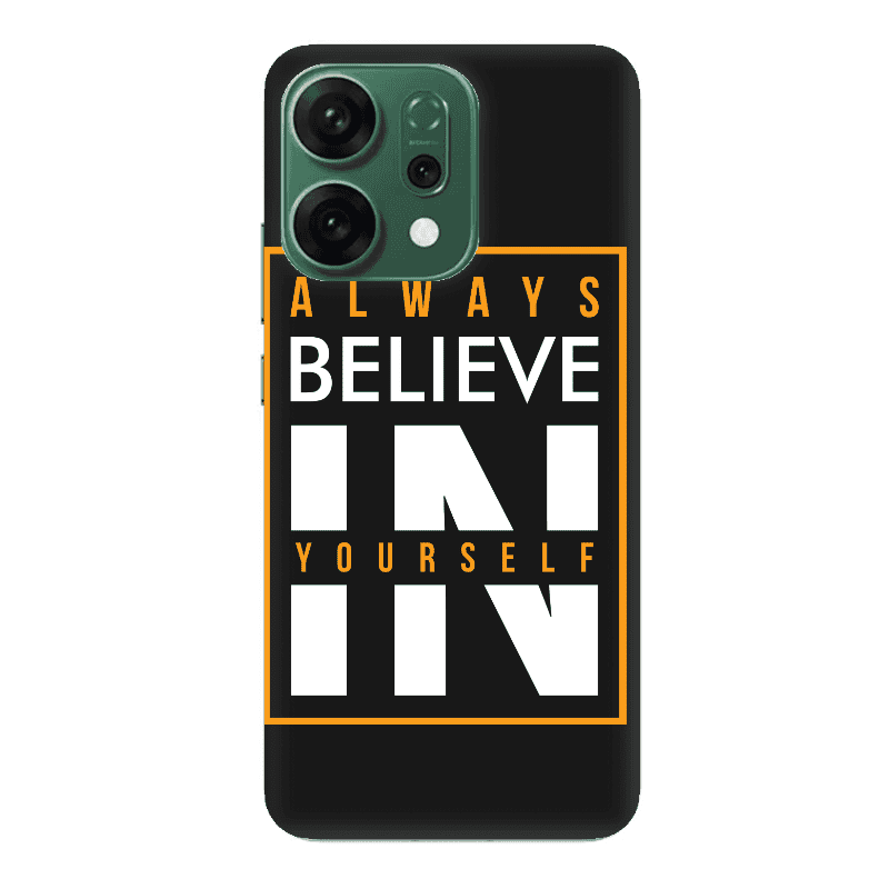 Oppo RENO 14 Always Belive Black Colored Silicone TPU Θήκη