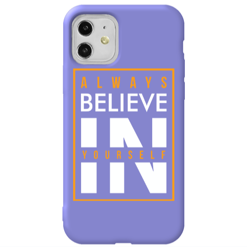 Apple iPhone 11  Always Belive Purple Colored Silicone TPU Θήκη