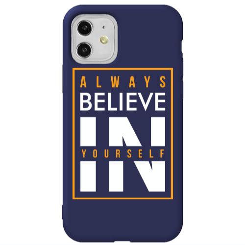 Apple iPhone 11  Always Belive Dark blue Colored Silicone TPU Θήκη