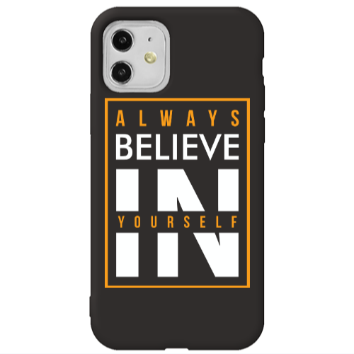 Apple iPhone 11  Always Belive Black Colored Silicone TPU Θήκη