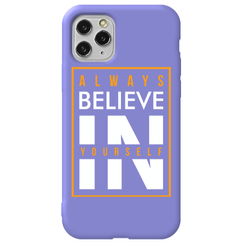 Apple iPhone 11 Pro Always Belive Purple Colored Silicone TPU Θήκη