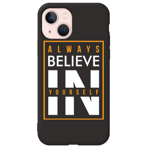 Apple iPhone 13 Always Belive Black Colored Silicone TPU Θήκη