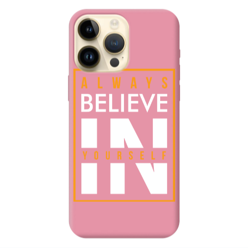 Apple iPhone 13 Pro Max Always Belive Pink Colored Silicone TPU Θήκη