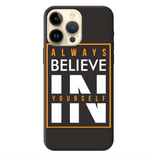 Apple iPhone 13 Pro Max Always Belive Black Colored Silicone TPU Θήκη