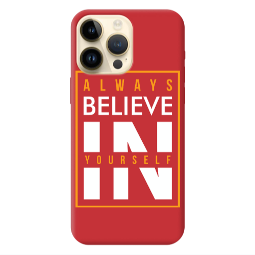 Apple iPhone 13 Pro Max Always Belive Red Colored Silicone TPU Θήκη