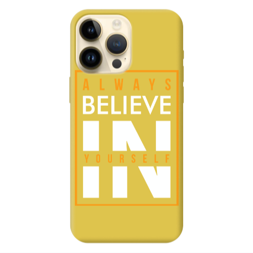 Apple iPhone 13 Pro Max Always Belive Yellow Colored Silicone TPU Θήκη