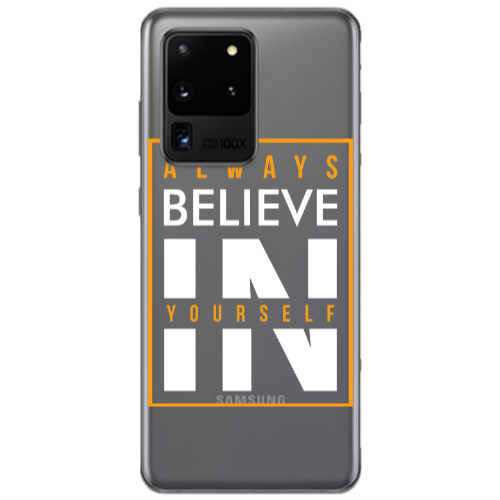Samsung S20 Ultra Always Belive Transparent Silicone TPU Θήκη