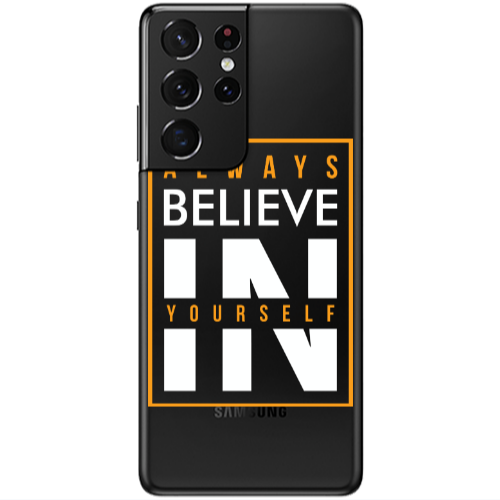 Samsung S21 Ultra Always Belive Transparent Silicone TPU Θήκη
