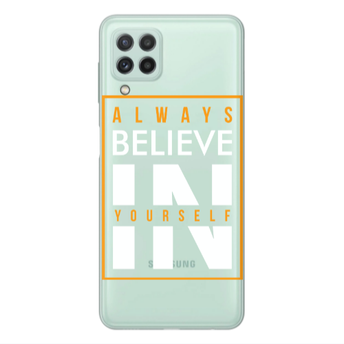 Samsung A22 4G Always Belive Transparent Silicone TPU Θήκη
