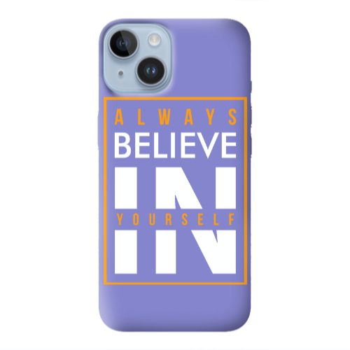 Apple iPhone 14  Always Belive Purple Colored Silicone TPU Θήκη