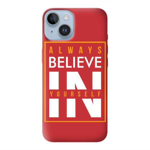 Apple iPhone 14 Plus Always Belive Red Colored Silicone TPU Θήκη