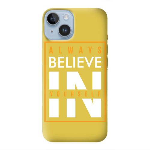 Apple iPhone 14 Plus Always Belive Yellow Colored Silicone TPU Θήκη