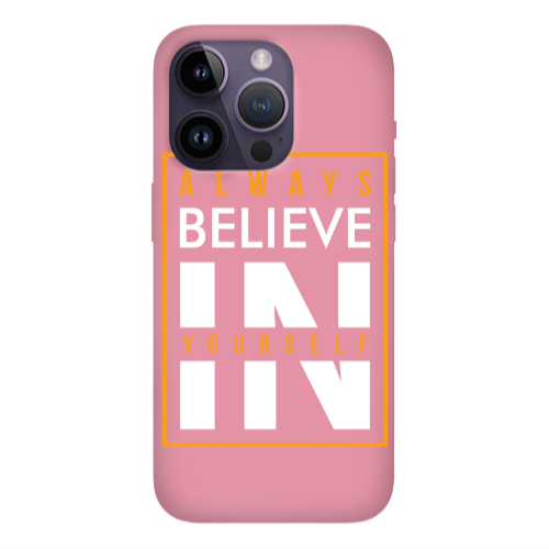 Apple iPhone 14 Pro  Always Belive Pink Colored Silicone TPU Θήκη