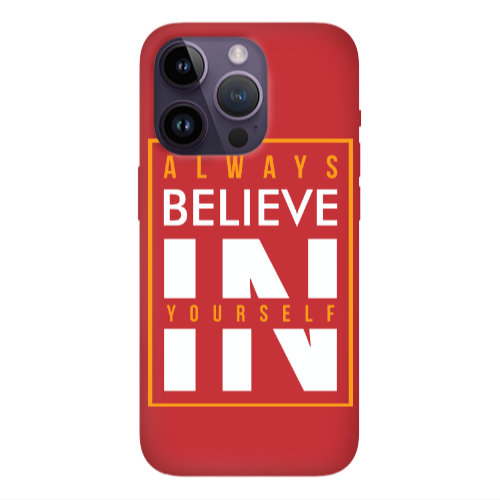 Apple iPhone 14 Pro  Always Belive Red Colored Silicone TPU Θήκη