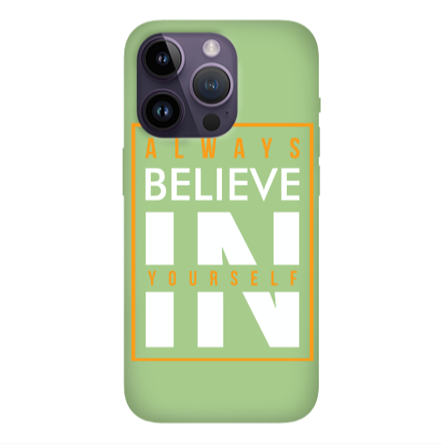 Apple iPhone 14 Pro Max Always Belive Light Green Colored Silicone TPU Θήκη