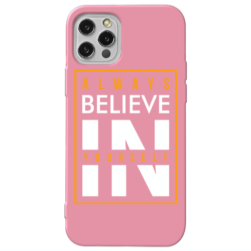 Apple iPhone 13 Pro Always Belive Pink Colored Silicone TPU Θήκη
